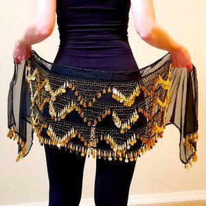 Chic Black and Gold Women's Belt